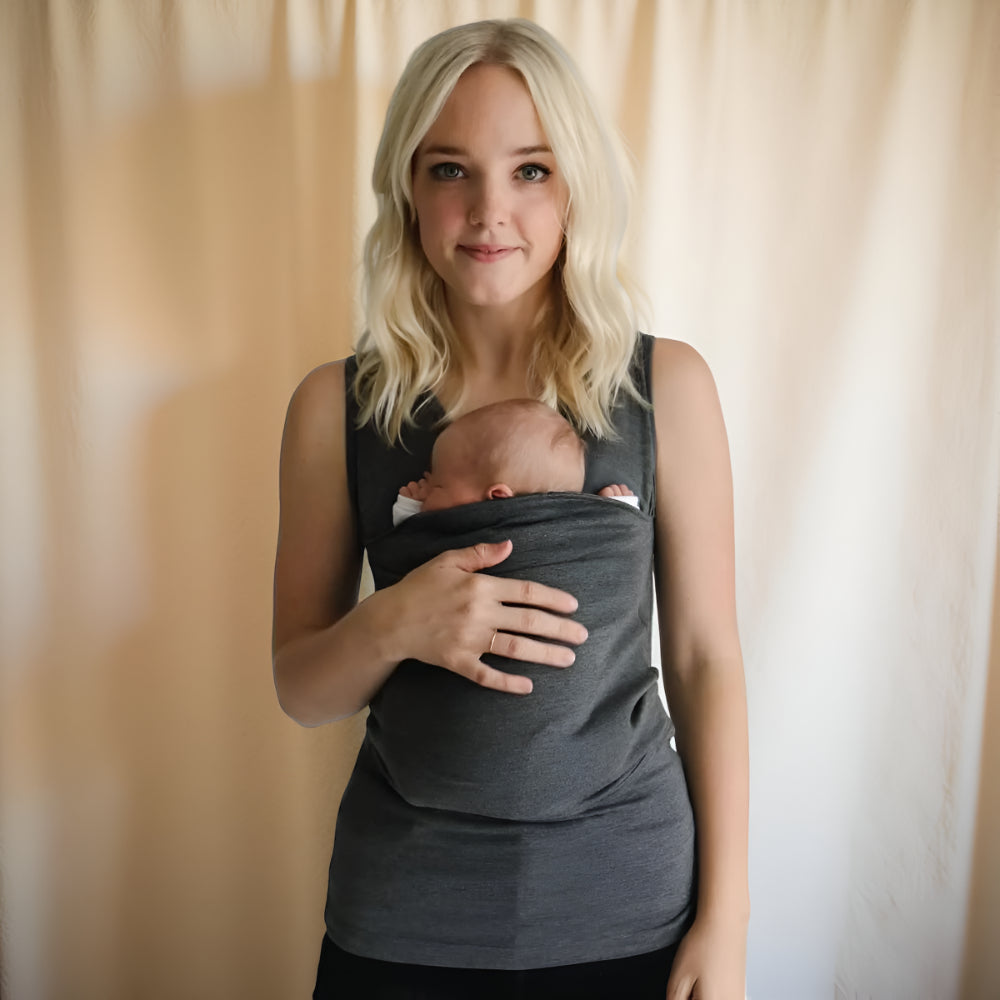 Hands-Free Baby Carrier T-Shirt Adjustable Infant Pouch 5