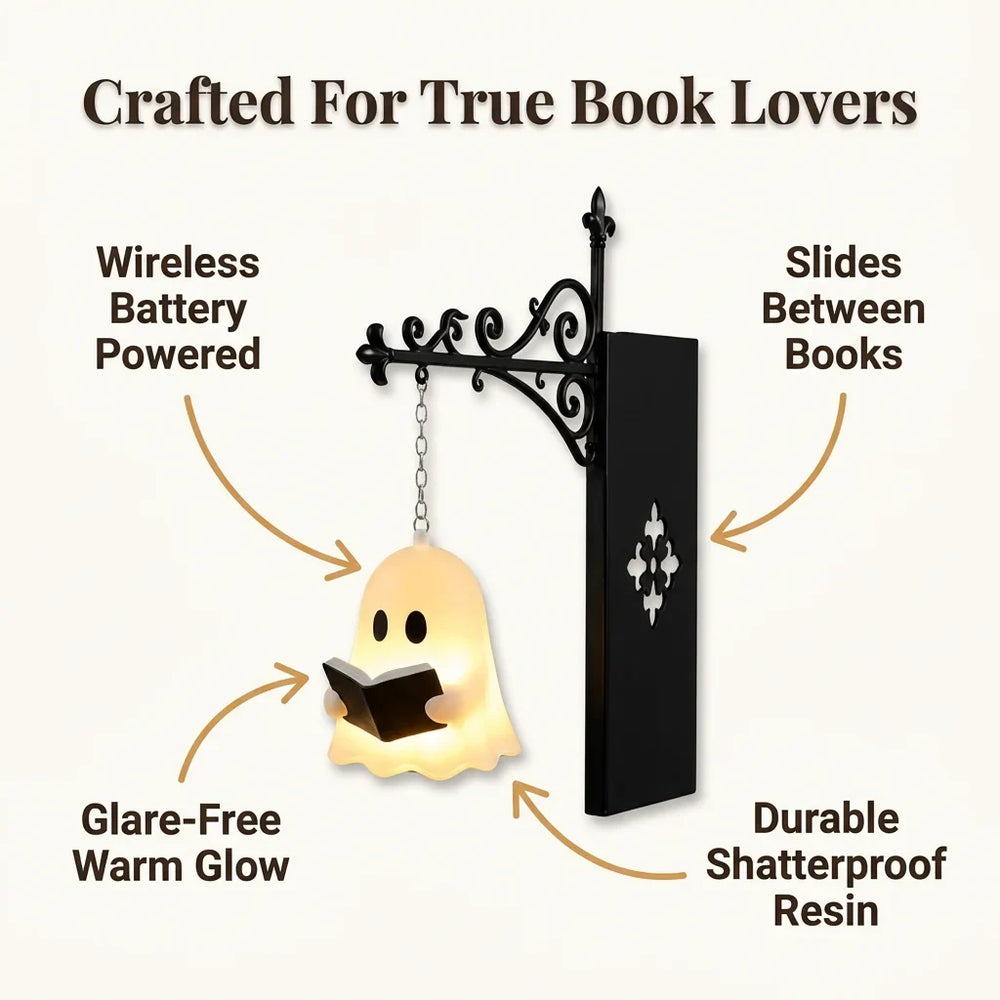 LED Bookend Shelf Light Metal | No-Drill Clip-On Design | Warm Ambient Glow for Bookshelves and Reading Corners