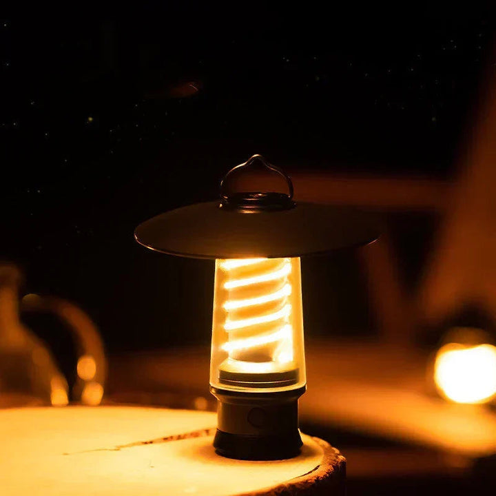 LED Camping Lantern | Folding Tripod Legs, Wide Shade