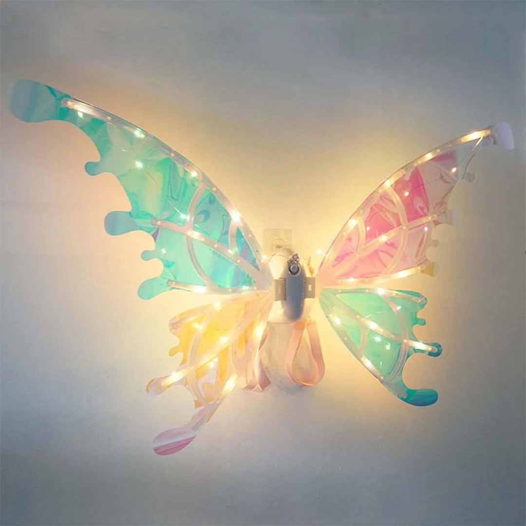 LED Flapping Butterfly Wings Costume | Automated Flapping Motion &amp; Light-Up Straps | Adjustable for Kids &amp; Pets