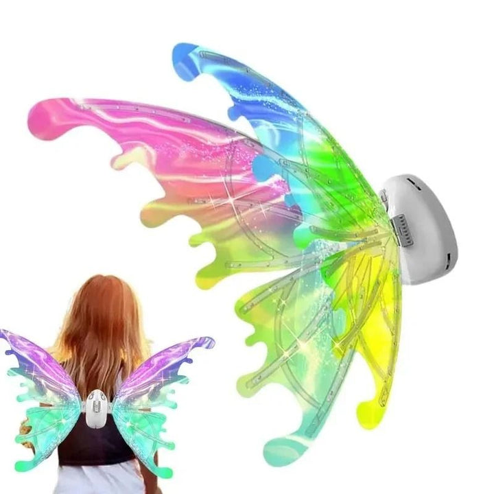 LED Flapping Butterfly Wings Costume | Automated Flapping Motion &amp; Light-Up Straps | Adjustable for Kids &amp; Pets