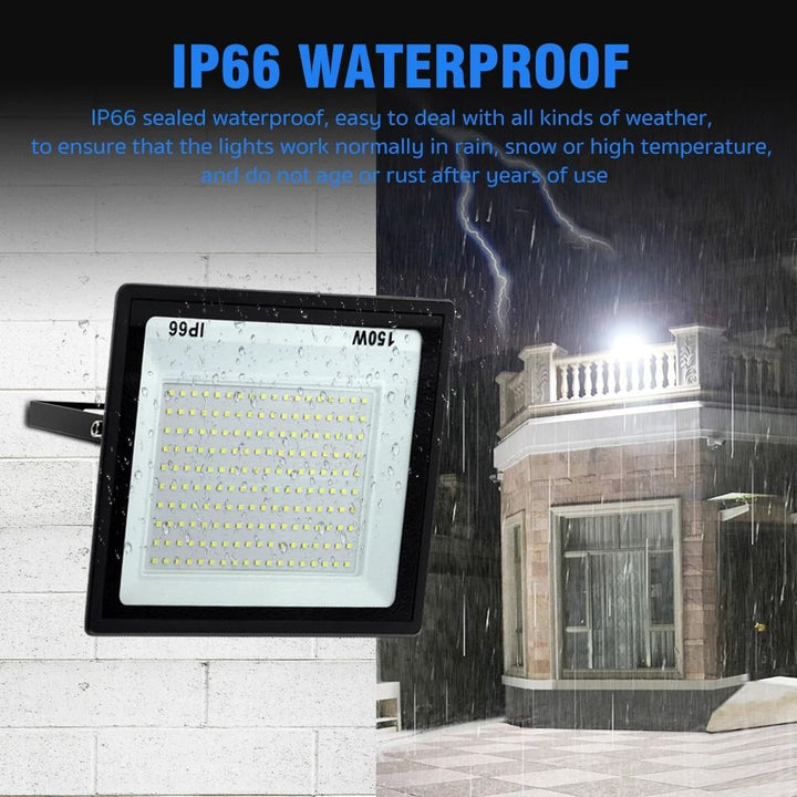 LED Flood Light Aluminium | 120-Degree Wide Beam Outdoor Security Lamp | IP66 Waterproof, All-Weather Durability