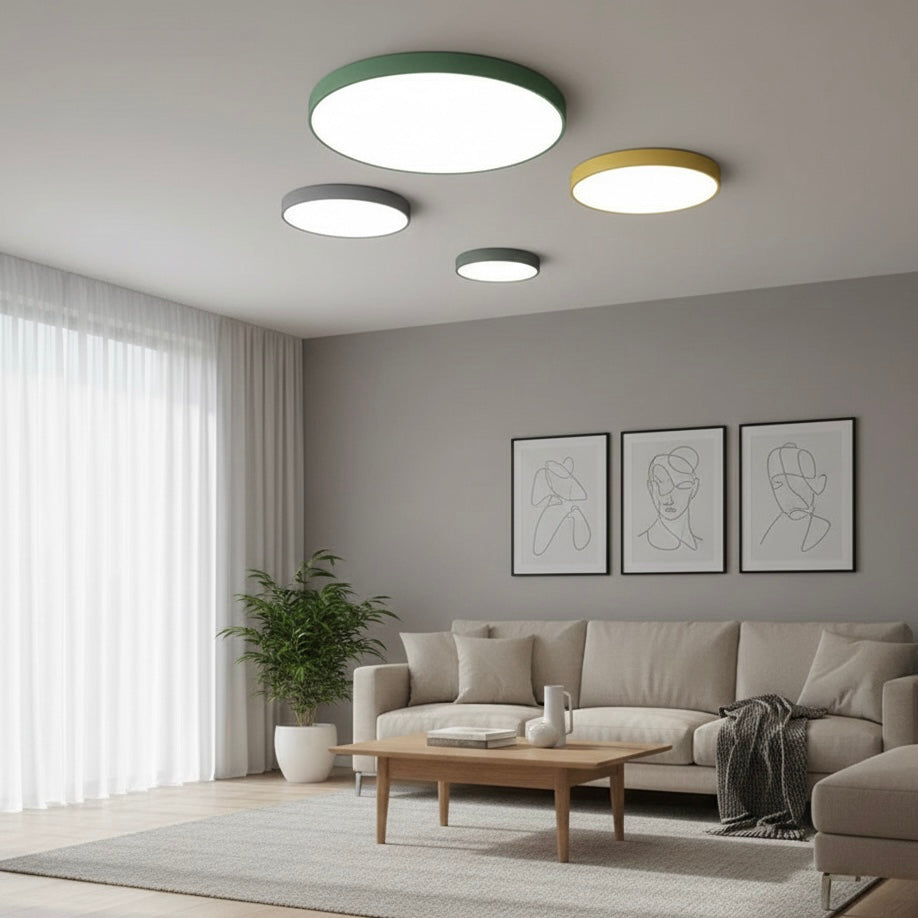 LED Flush Ceiling Light | Three-Color Dimming | Aluminum &amp; Acrylic | 23cm &amp; 30cm | IP20
