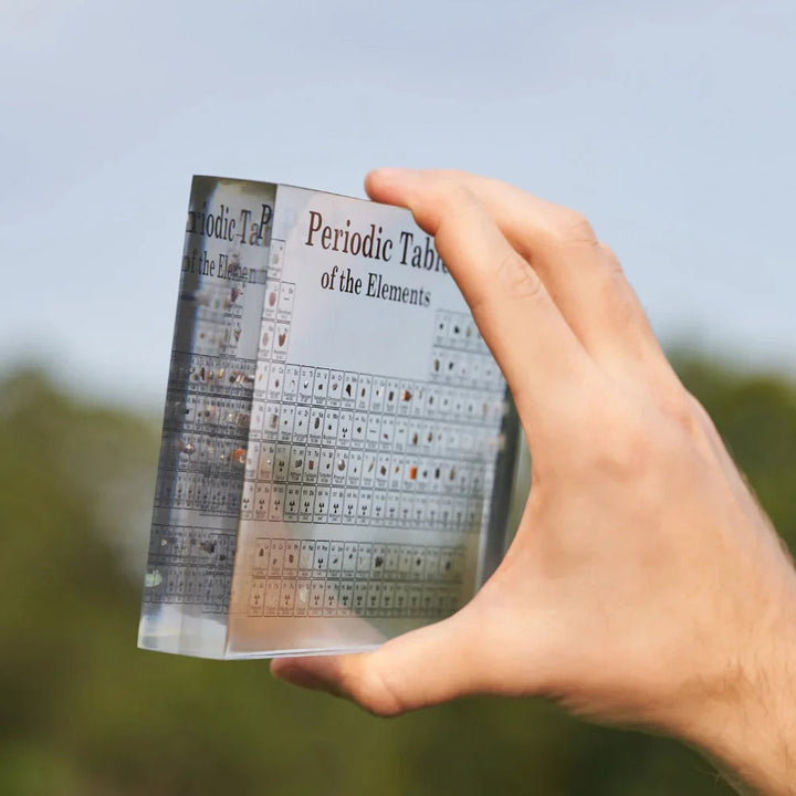 LED-Lit Periodic Table | 83 Real Elements, Warm White Display