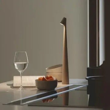 LED Mood Lamp Aluminium &amp; ABS | Tap-Dimmable Cordless Touch Control | USB-C Rechargeable with IP54 Splash Resistance