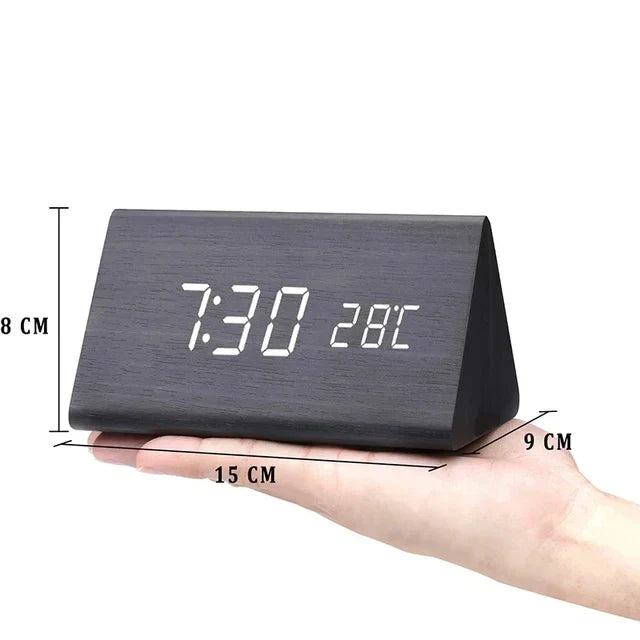 LED Smart Alarm Clock | Grained Face, Temperature Display