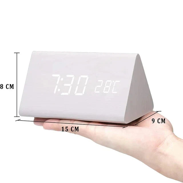 LED Smart Alarm Clock | Grained Face, Temperature Display