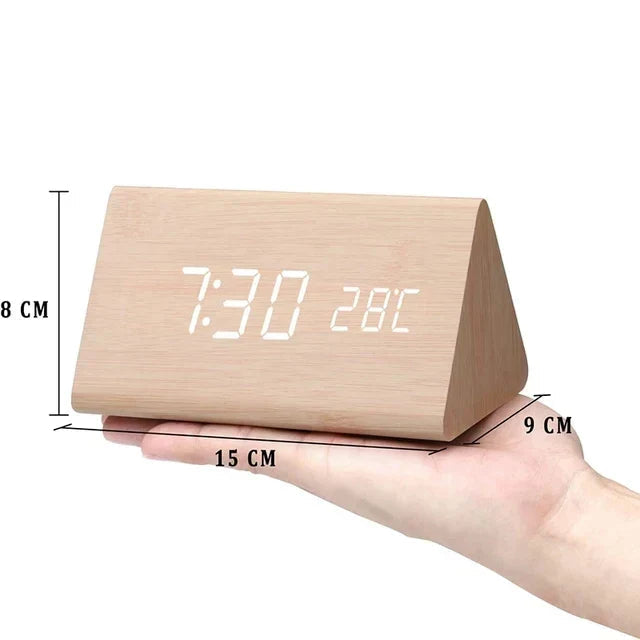 LED Smart Alarm Clock | Grained Face, Temperature Display