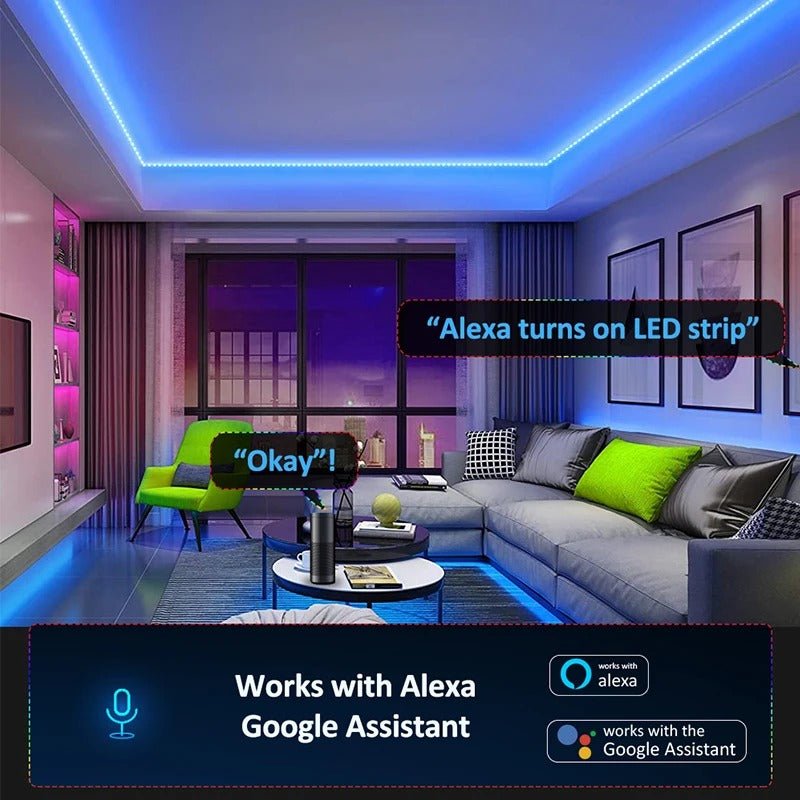 LED Strip Lights | Flexible Waterproof Music-Responsive Neon Rope Light