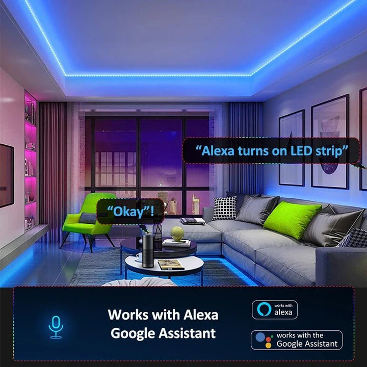 LED Strip Lights | Flexible Waterproof Music-Responsive Neon Rope Light