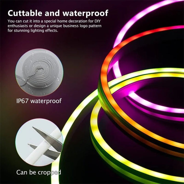 LED Strip Lights | Flexible Waterproof Music-Responsive Neon Rope Light