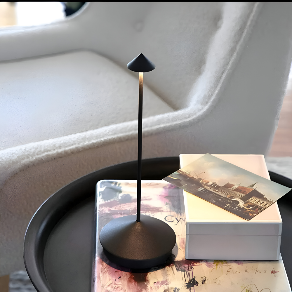 LED Table Lamp ABS and Metal | Three-Colour Dimming, 1800mAh Battery | Portable Cordless Bedside and Desk Light