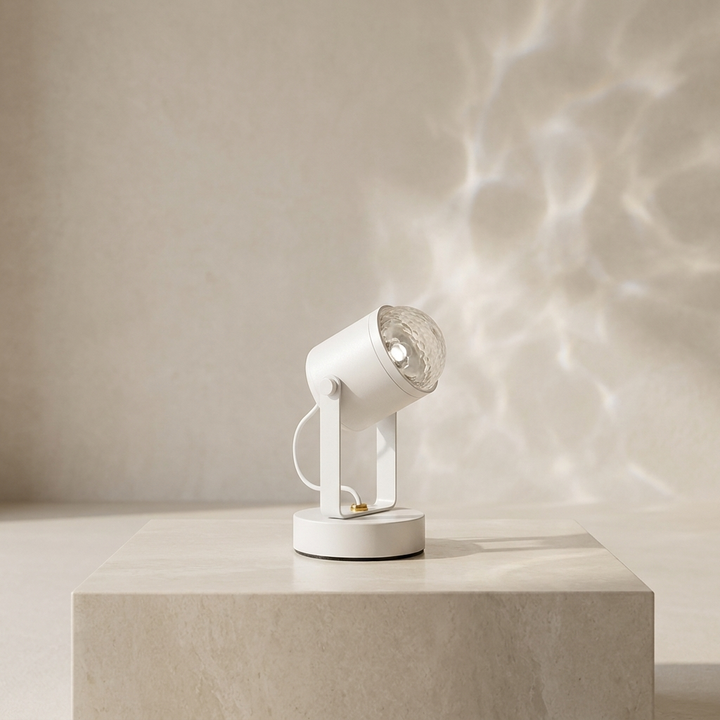 LED Table Lamp | Tilting Spot Head, Rippling Light Cast