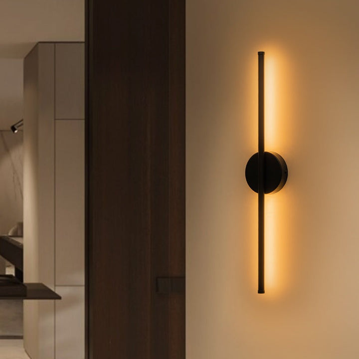 LED Wall Light | Modern Black &amp; Silver | 3000K Warm White | 60cm &amp; 70cm | Indoor