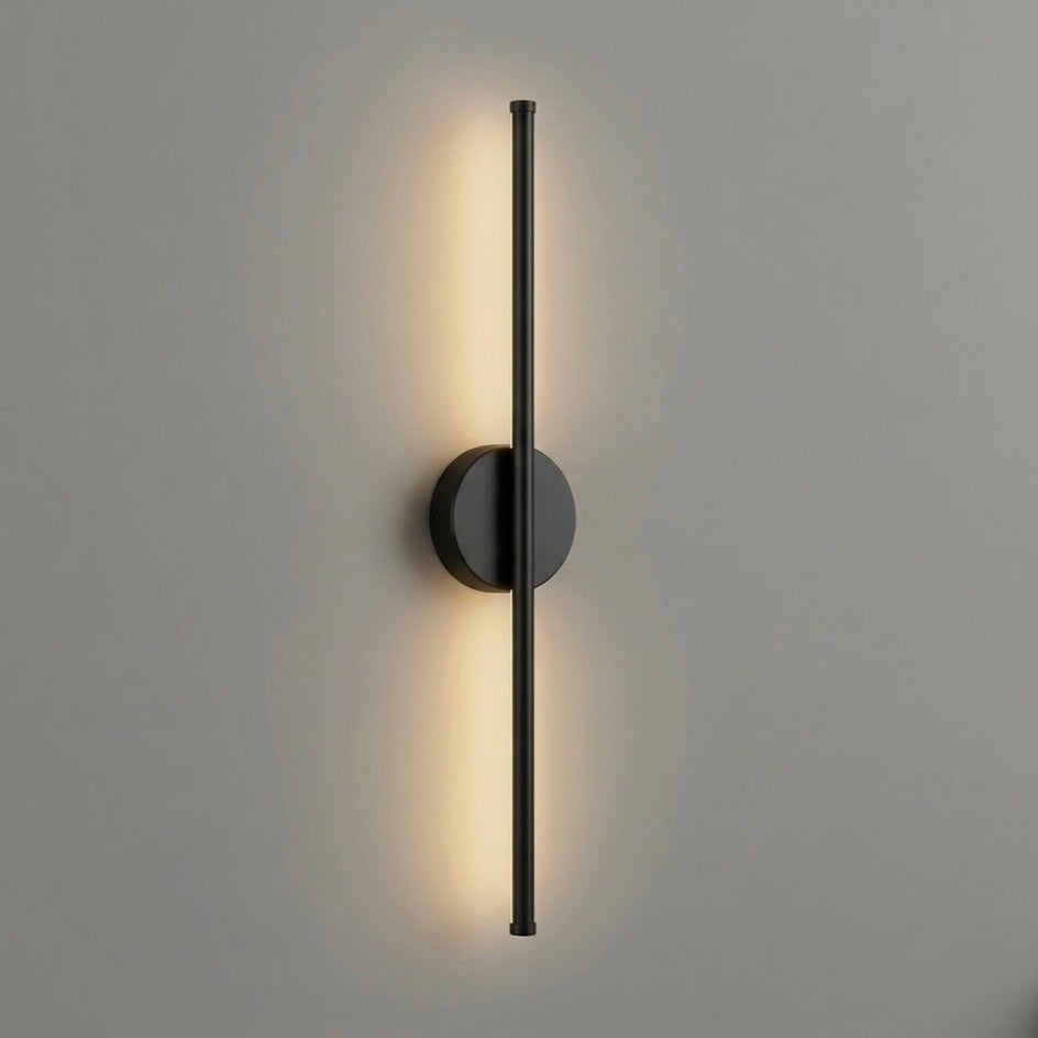 LED Wall Light | Modern Black & Silver | 3000K Warm White | 60cm & 70cm | Indoor