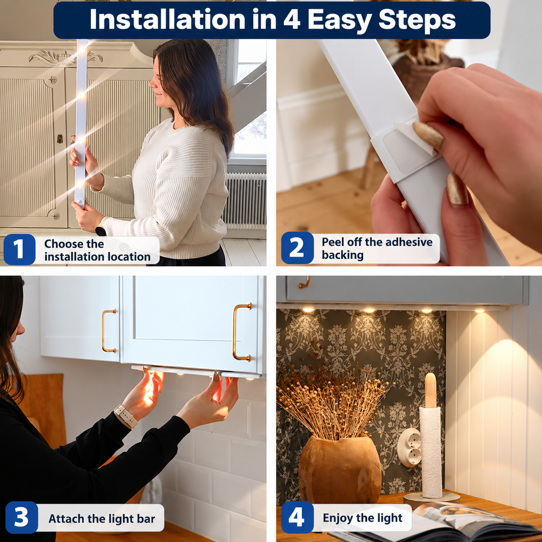 LED Wall Light with Motion Sensor | Automatic On/Off Function, Slim Design | Energy-Saving Indoor &amp; Outdoor Lighting