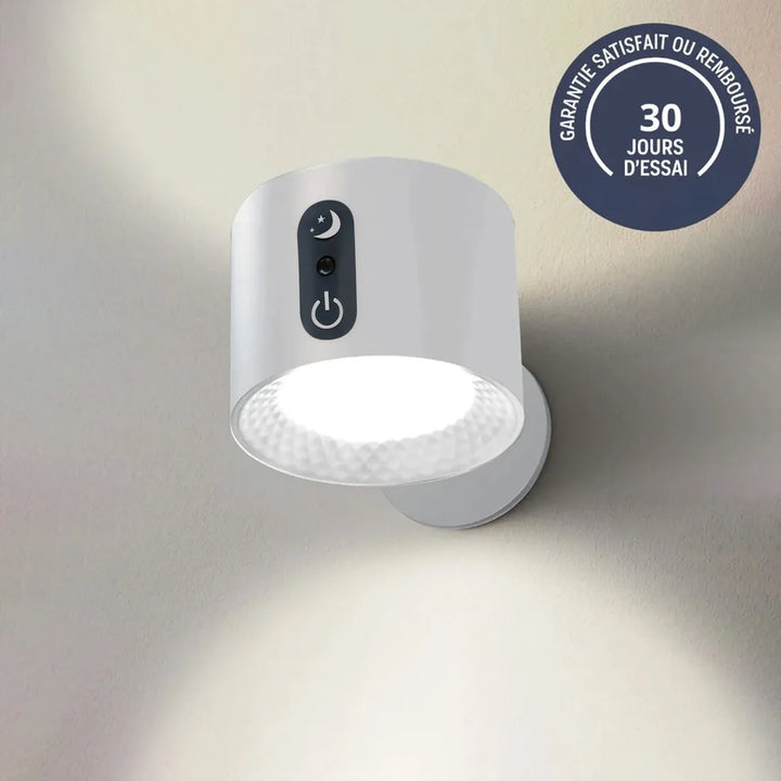 LED Wall Light with No-Drill Mounting | Cable-Free Fixing | Warm Glow for Bedroom, Living Room and Hallway Use