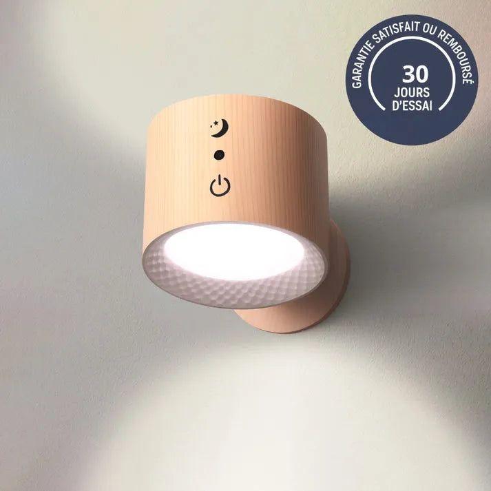 LED Wall Light with No-Drill Mounting | Cable-Free Fixing | Warm Glow for Bedroom, Living Room and Hallway Use