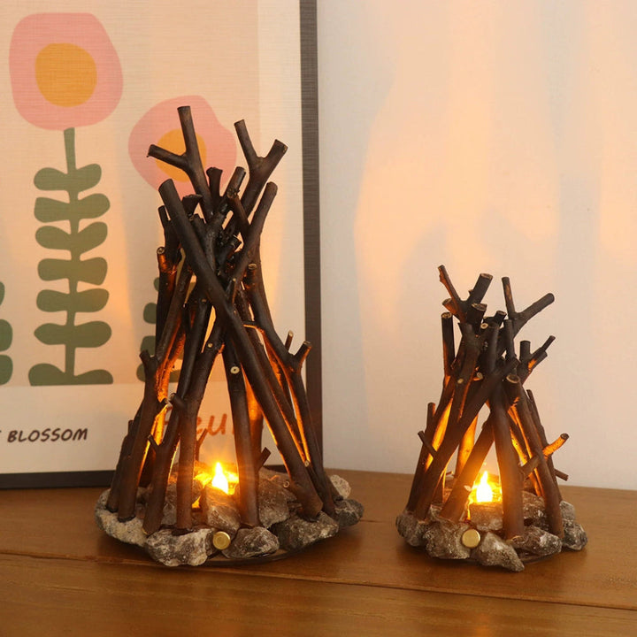 LED Night Light – Decorative Bonfire Effect Table Lamp for Indoor Use 2