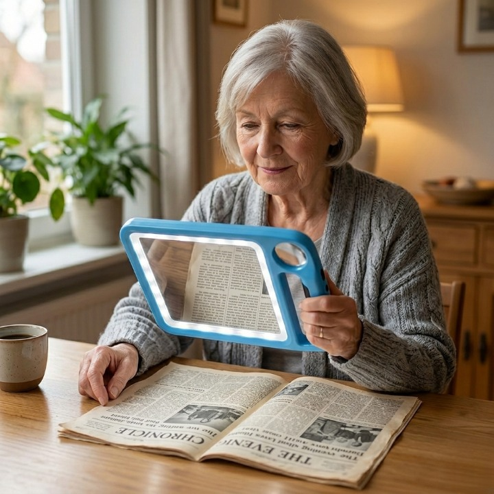 LED Reading Magnifier – 5x &amp; 10x with USB Charging 3