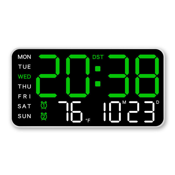 LED Wall Clock | Digital Display With Day, Date And Temperature
