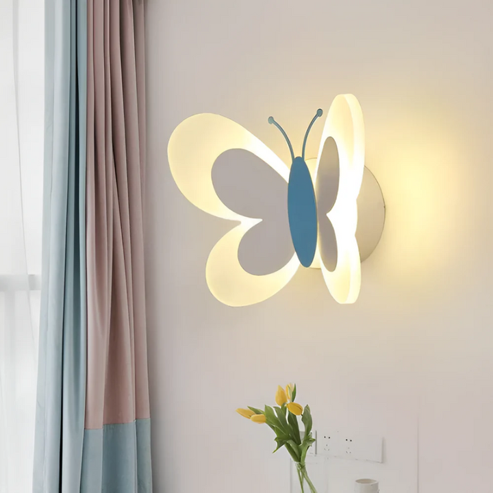 LED wall light butterfly with warm white or cool light 0