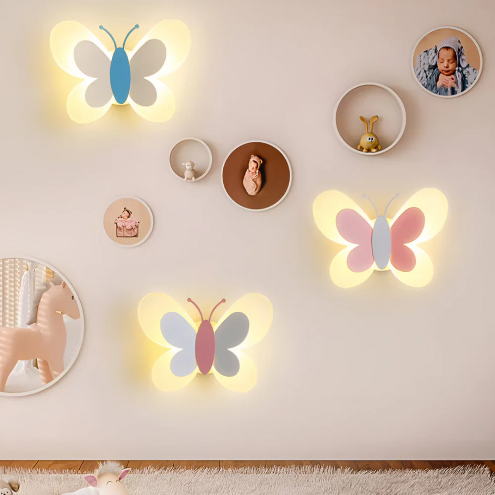 LED wall light butterfly with warm white or cool light 1