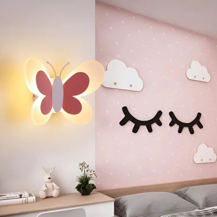 LED wall light butterfly with warm white or cool light 2