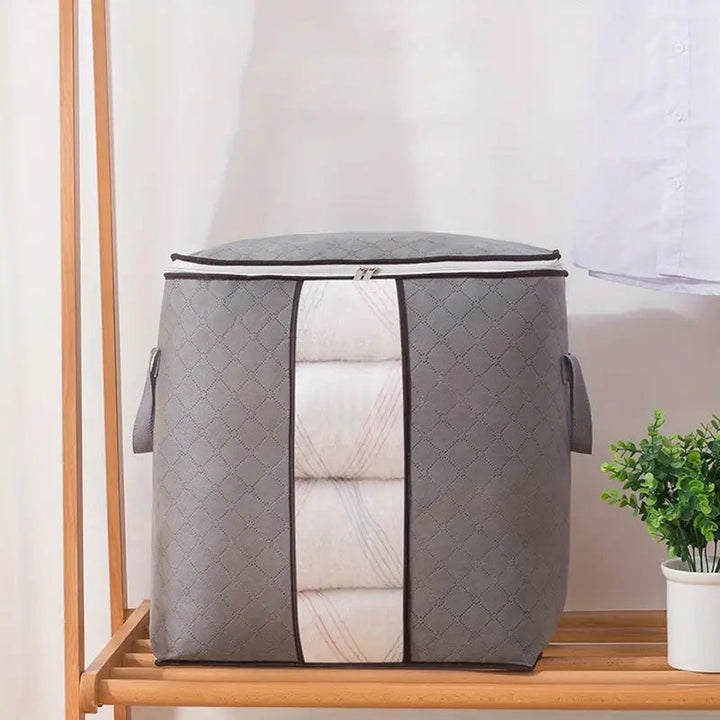 Large Wardrobe Storage Bag | Clear Window, Flat Stacking Lid