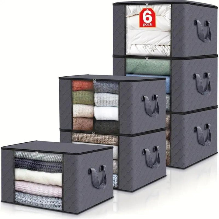 Large Wardrobe Storage Bag | Clear Window, Flat Stacking Lid