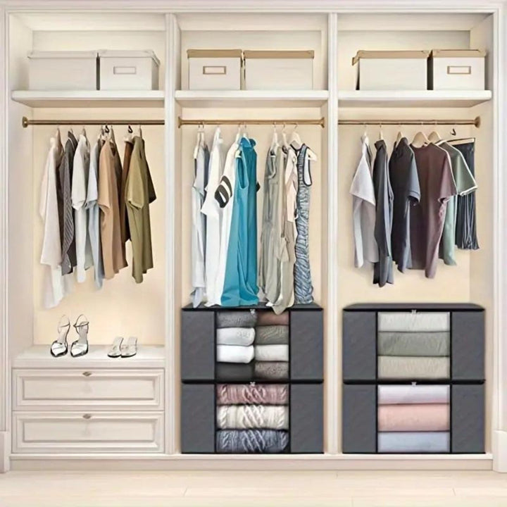 Large Wardrobe Storage Bag | Clear Window, Flat Stacking Lid