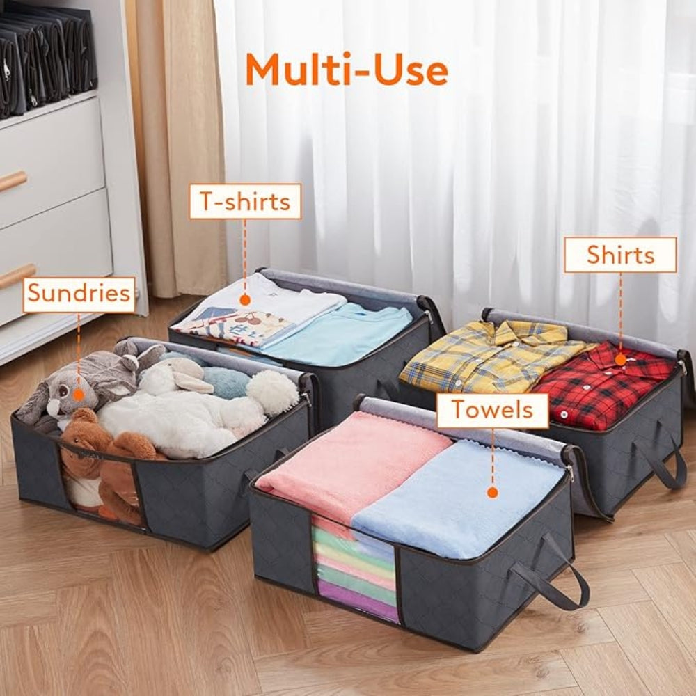 Large Wardrobe Storage Bag | Clear Window, Flat Stacking Lid