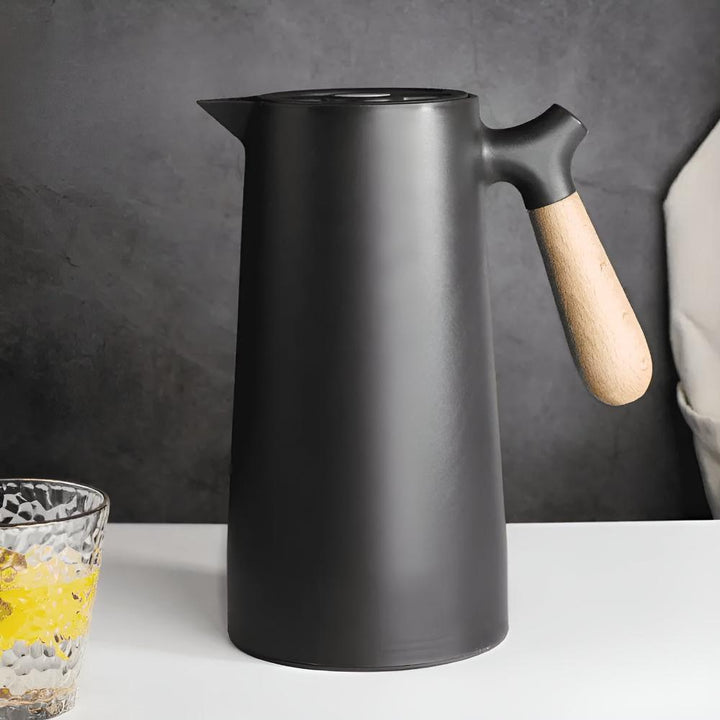 Large Tea Pot - Insulated Carafe with Wooden Handle 11