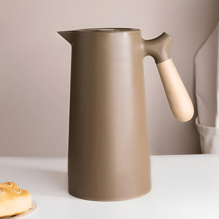 Large Tea Pot - Insulated Carafe with Wooden Handle 9