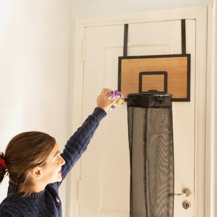 Laundry Basket Basketball Hoop | Over-Door Hamper