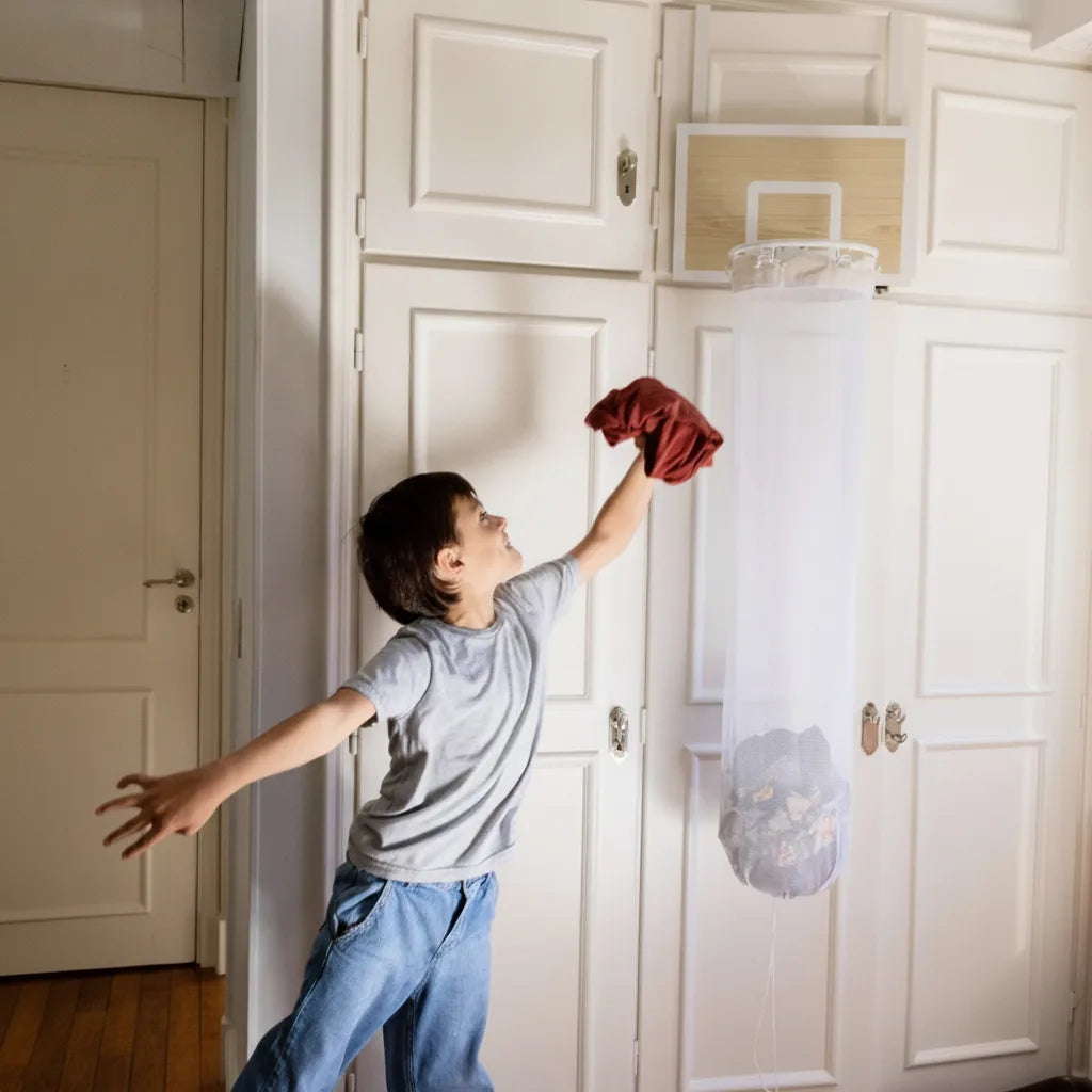 Laundry Basket Basketball Hoop | Over-Door Hamper