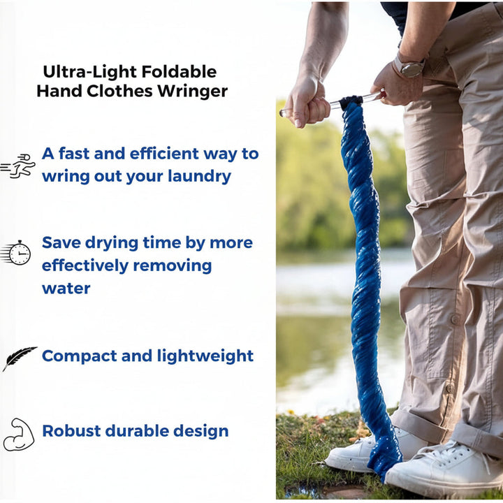 Portable Manual Clothes Wringer | Hand Crank, No Electricity Needed | Fast Water Removal for Camping and Travel 6
