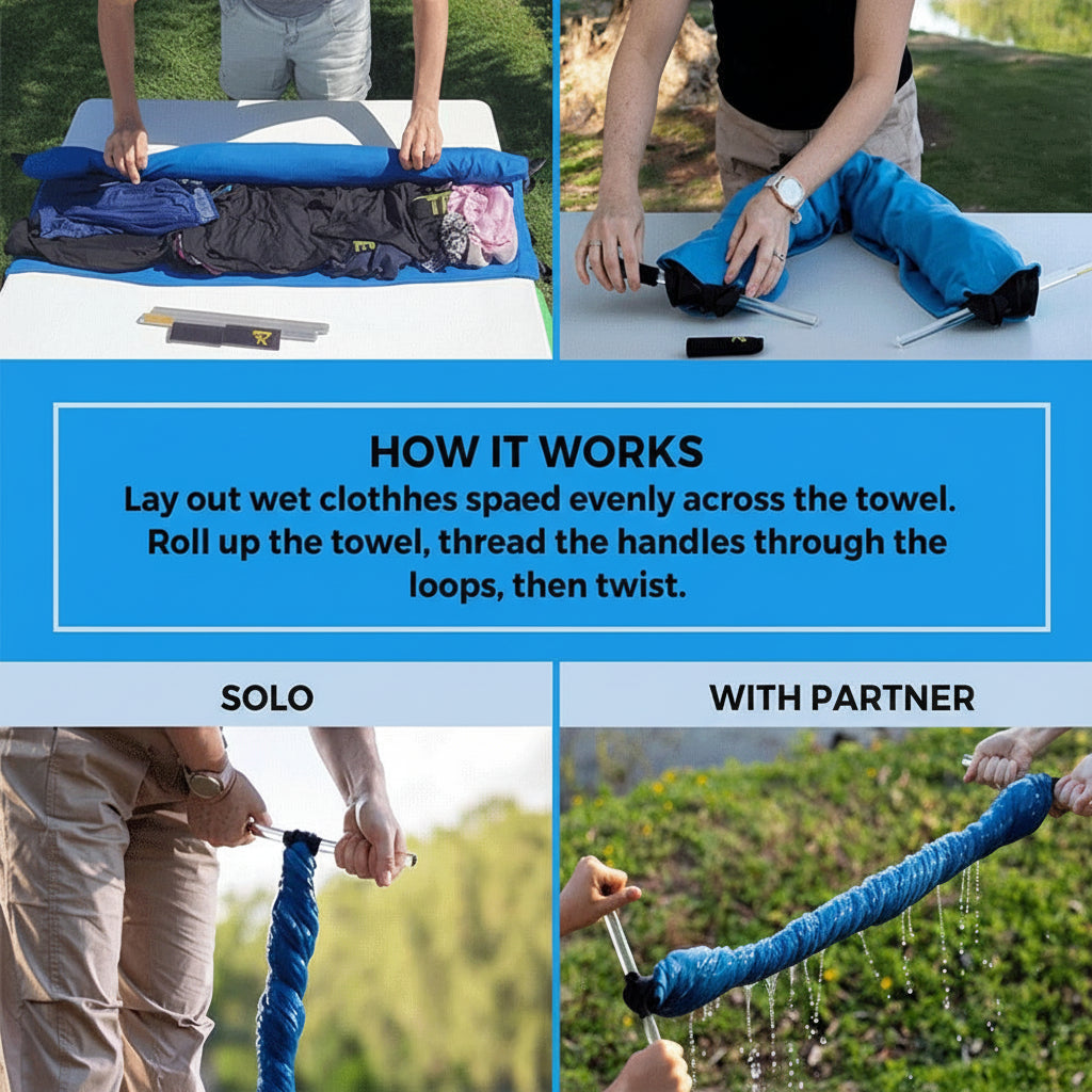 Portable Manual Clothes Wringer | Hand Crank, No Electricity Needed | Fast Water Removal for Camping and Travel 7
