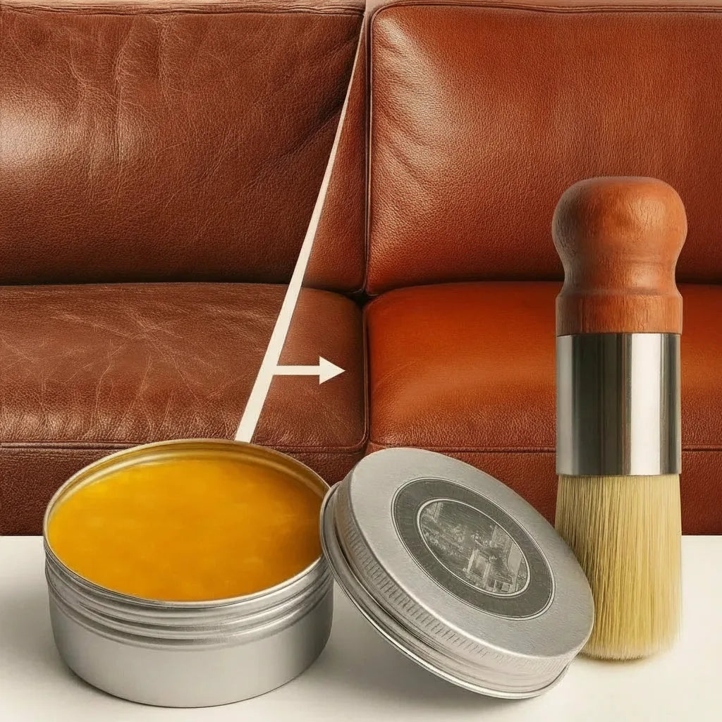 Leather Care Balm | Conditioning Tin With Applicator Brush