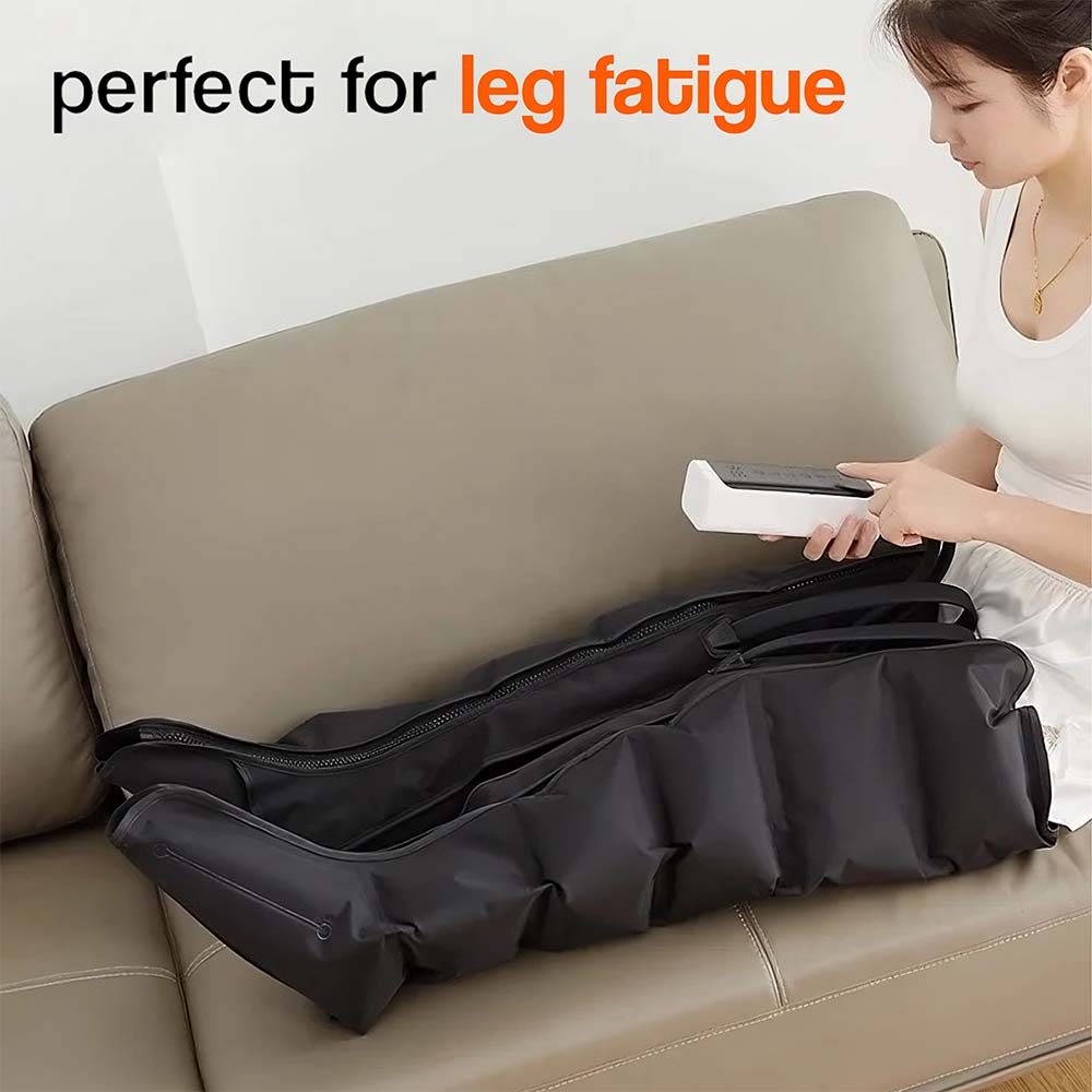 Leg Compression Massager | 360° Air Therapy | 3 Modes &amp; Intensities | Built-In Timer | Arms &amp; Thighs