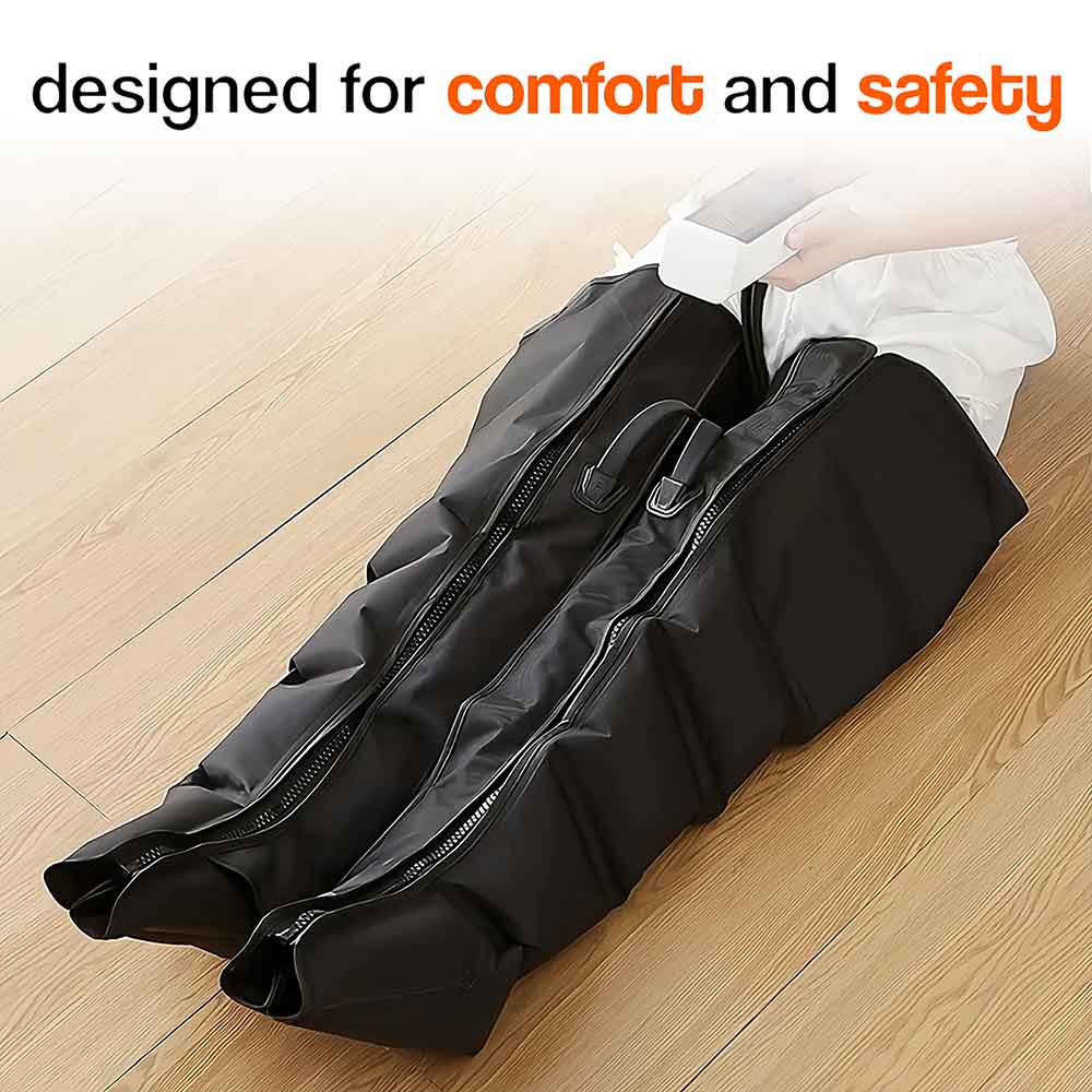 Leg Compression Massager | 360° Air Therapy | 3 Modes &amp; Intensities | Built-In Timer | Arms &amp; Thighs
