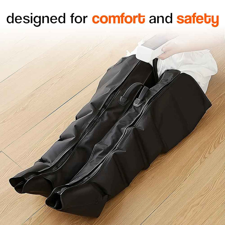 Leg Compression Massager | 360° Air Therapy | 3 Modes &amp; Intensities | Built-In Timer | Arms &amp; Thighs