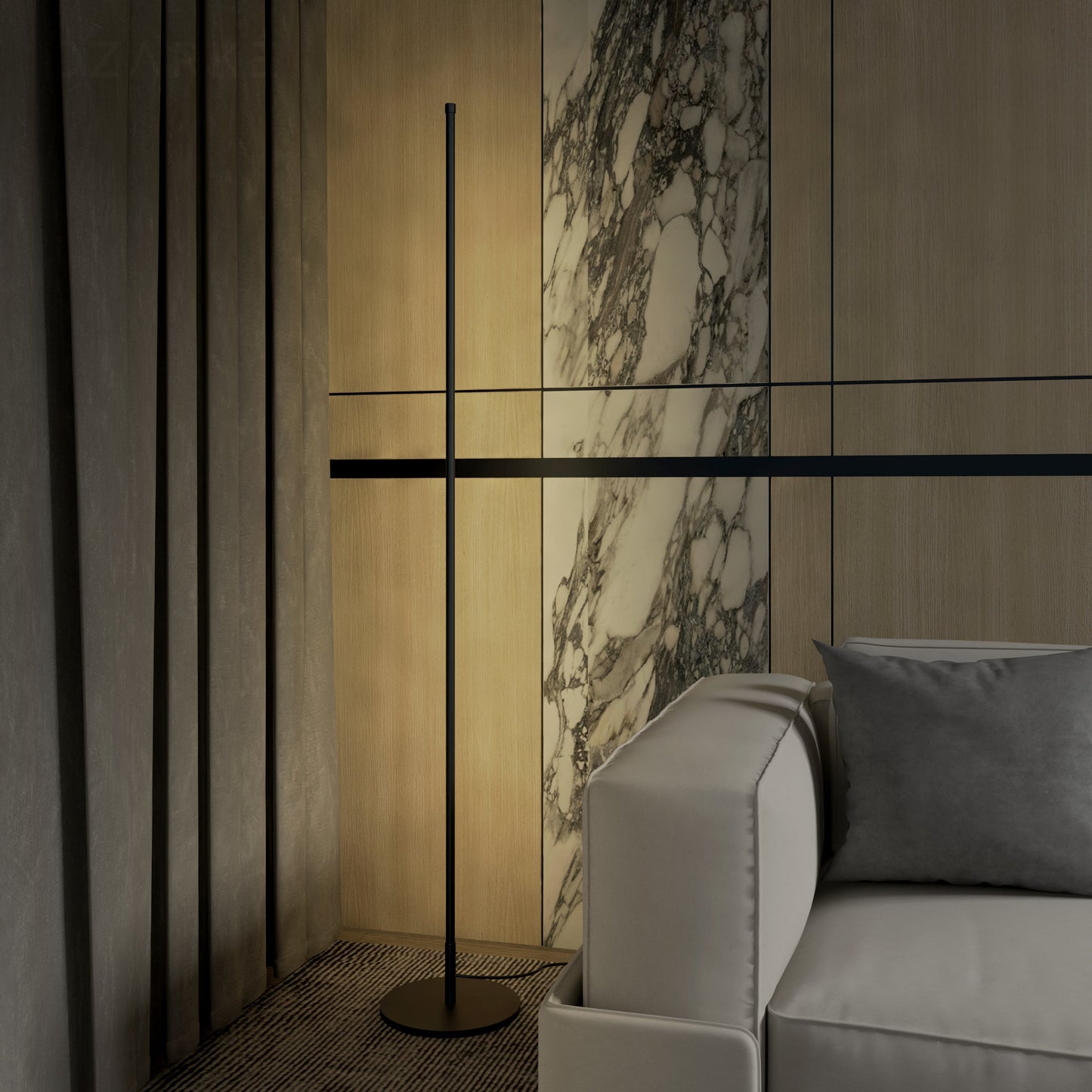 Léger | Modern Floor Lamp with Integrated LED & Remote Control | Chic Design for Elegant Spaces 3