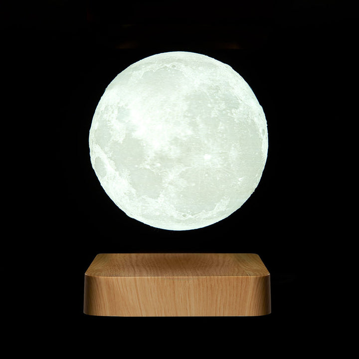 Levitating Moon Lamp 3D Printed | Magnetic Floating Design, Tap Control | Rotating Decorative Accent Light for Nursery
