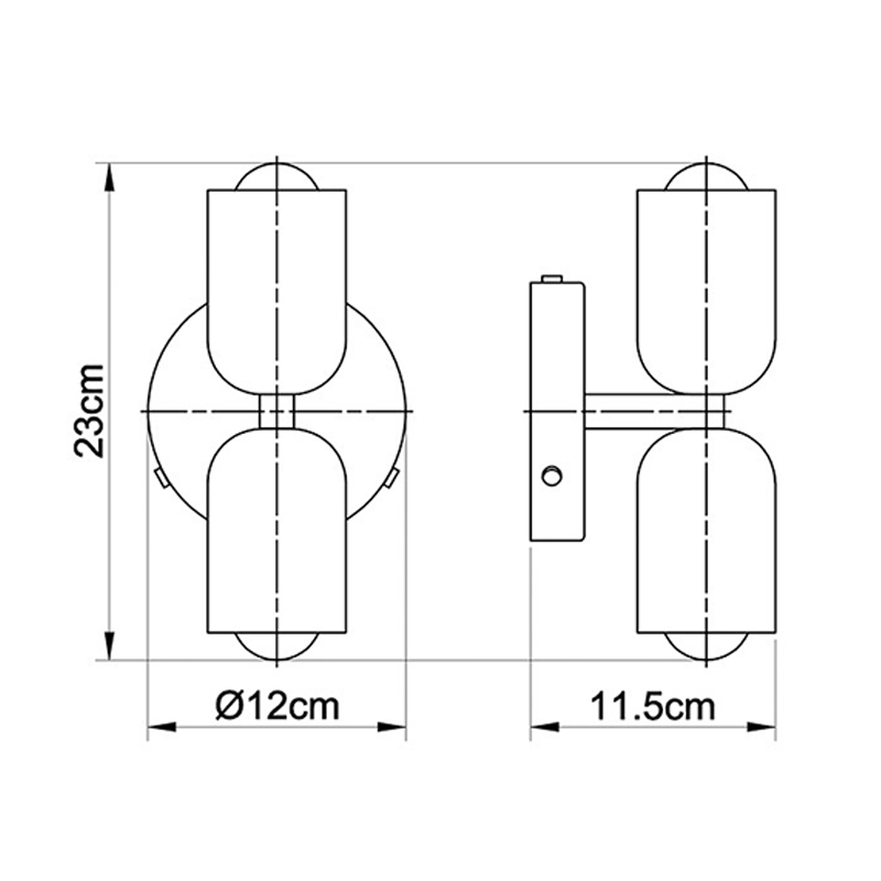 Retro Double-Head Wall Sconce Adjustable Swivel Shades 12