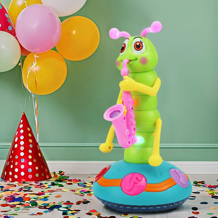 Light Up Dancing Caterpillar Toy LED Glow 5 Melodies 2 Modes