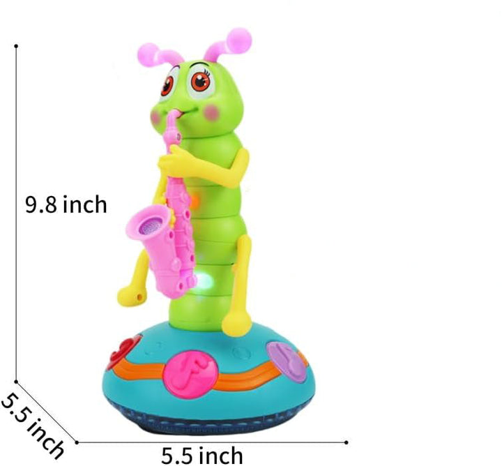 Light Up Dancing Caterpillar Toy LED Glow 5 Melodies 2 Modes
