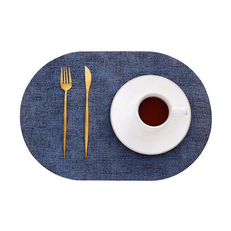 LinoMat | Oval Faux Leather Placemats | Heat Resistant &amp;amp; Non-Slip 10