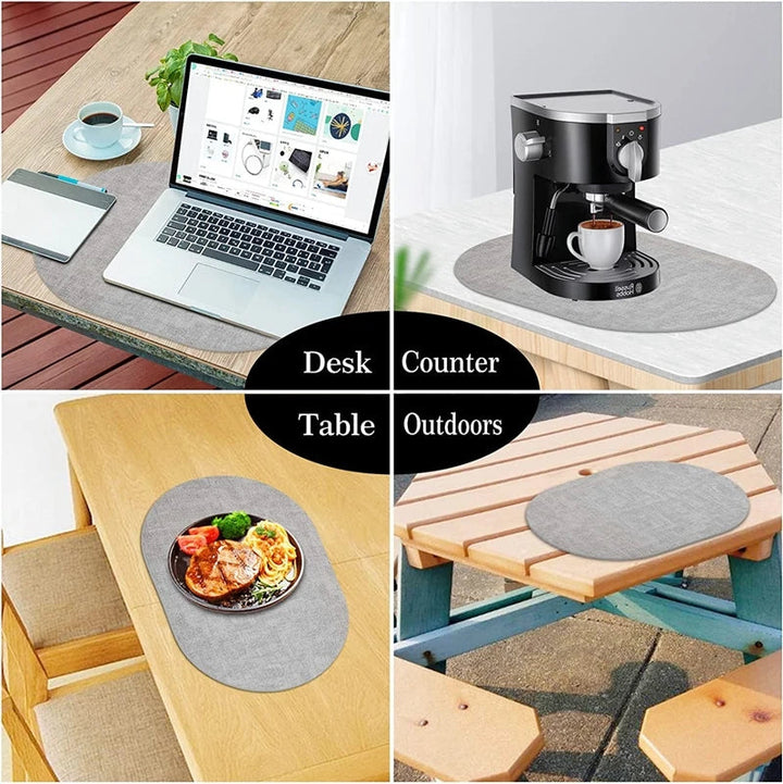 LinoMat | Oval Faux Leather Placemats | Heat Resistant &amp;amp; Non-Slip 2