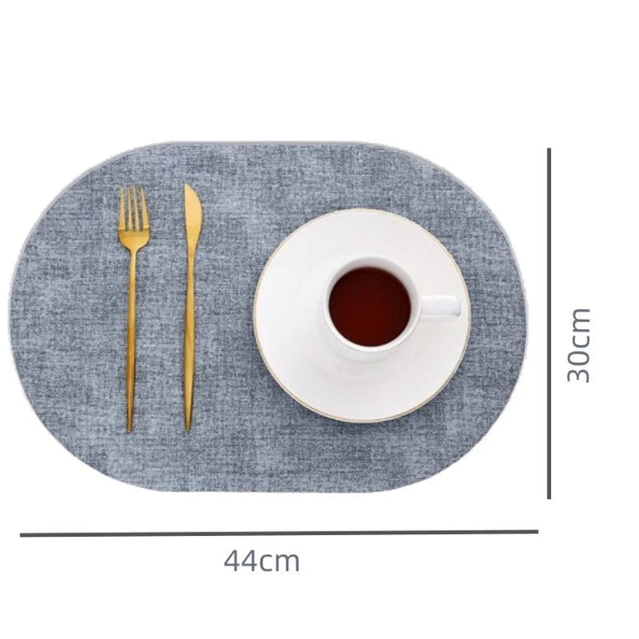 LinoMat | Oval Faux Leather Placemats | Heat Resistant &amp;amp; Non-Slip 3